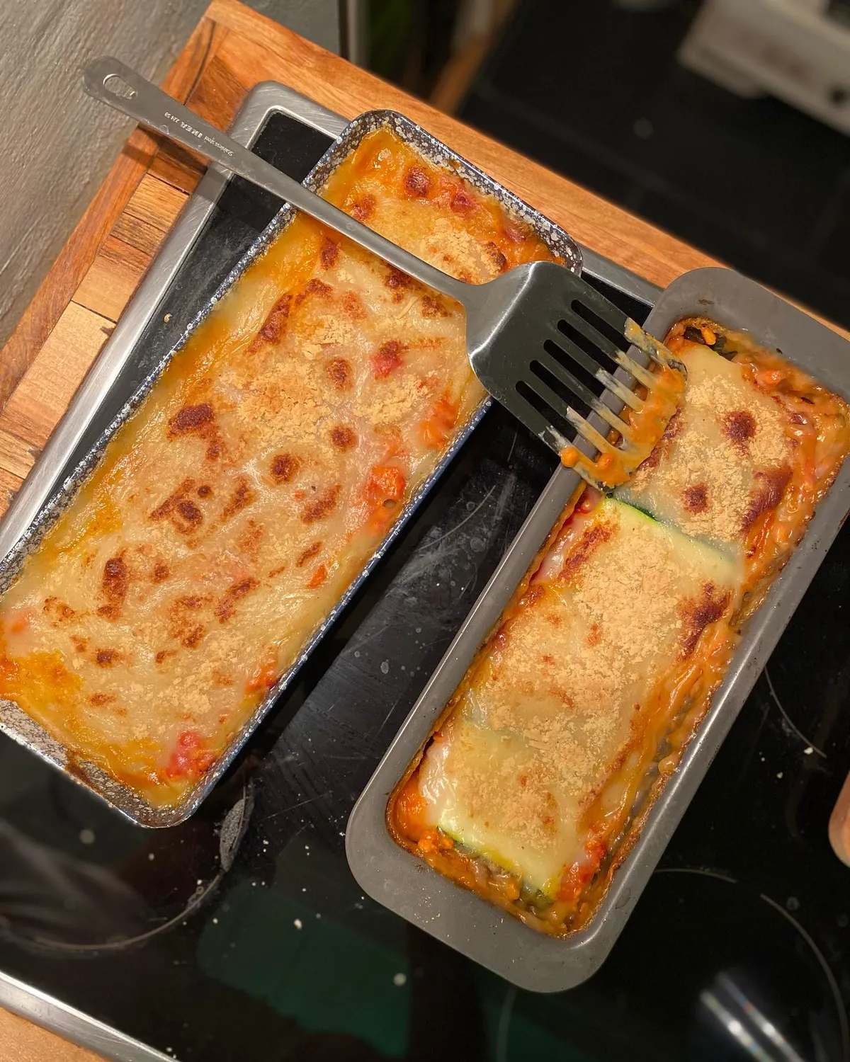 Sült zöldséges gratin tepsiben